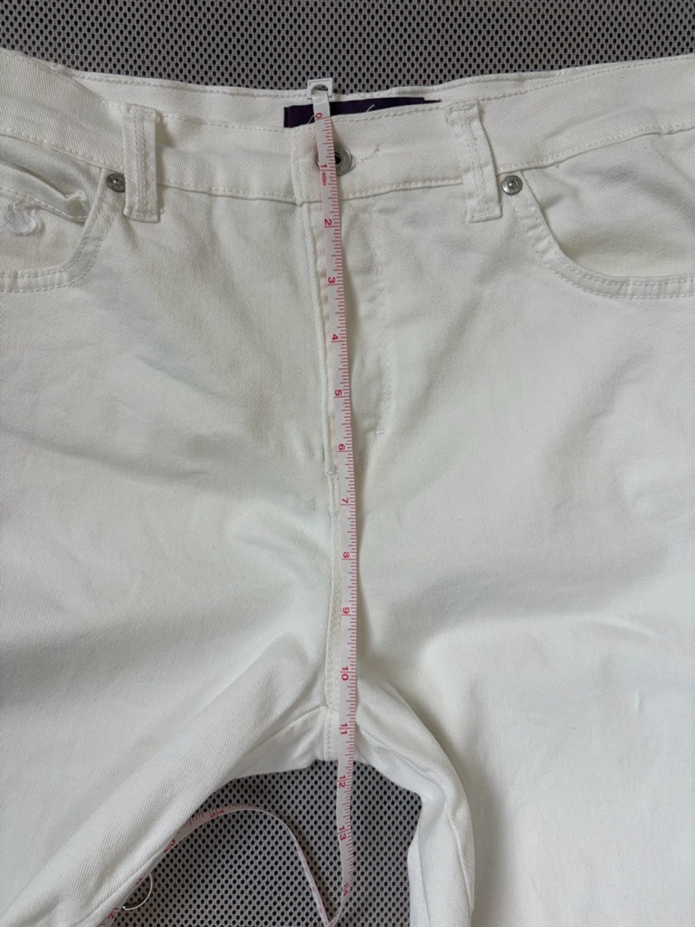 Gloria Vanderbilt White Amanda Capri High-Waist Cropped Stretch Denim Pants Sz 4 - Picture 12 of 16